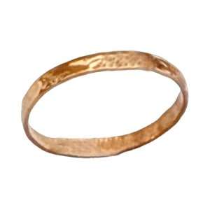11100<br>ring 2mm band hammered COPPER 925