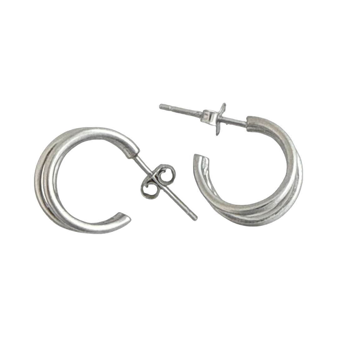 23345<br>earring 3 open hoop  .925 RP - Image 3
