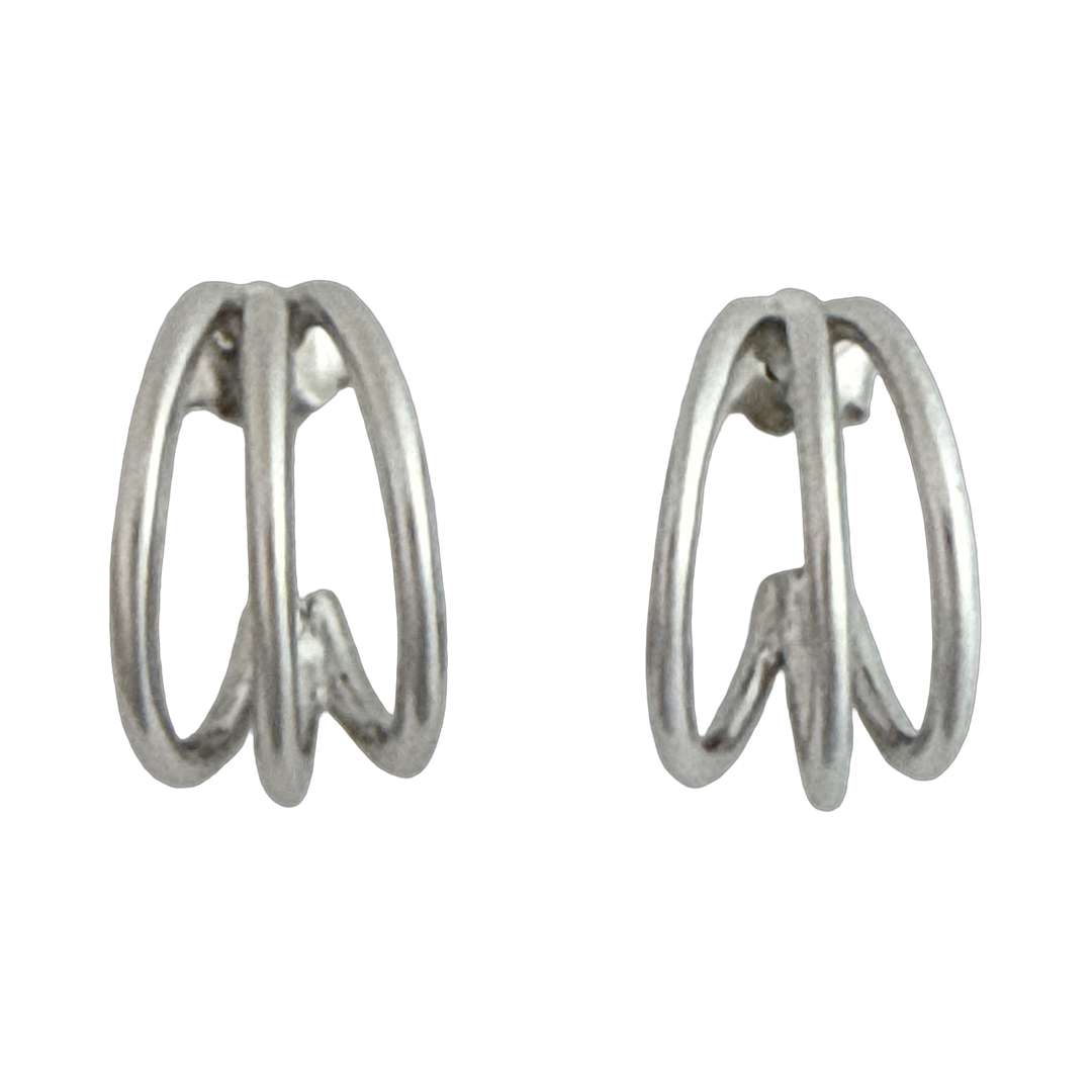 23345<br>earring 3 open hoop  .925 RP - Image 1