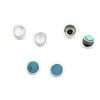 23531<br>ear stud 4mm bezel ABALONE .925 - Sold in 2's - Thumbnail Image 3