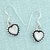 24274<br>earring beaded heart w/ ear wire 10x10mm - MOP - Thumbnail Image 2