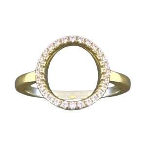 91029<br>ring CZ circle .925 GP