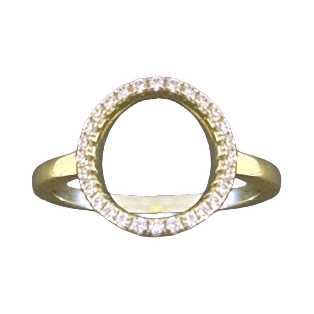 91029<br>ring CZ circle .925 GP - Image 1