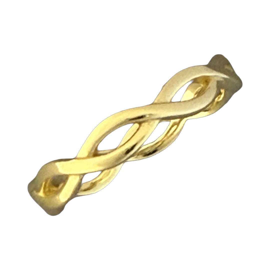 91031<br>ring elongated ovals .925  GP - Image 1