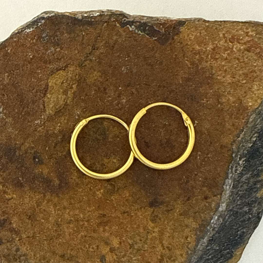 92177<br>earring 12mm endless hoop .925 GP - Image 5