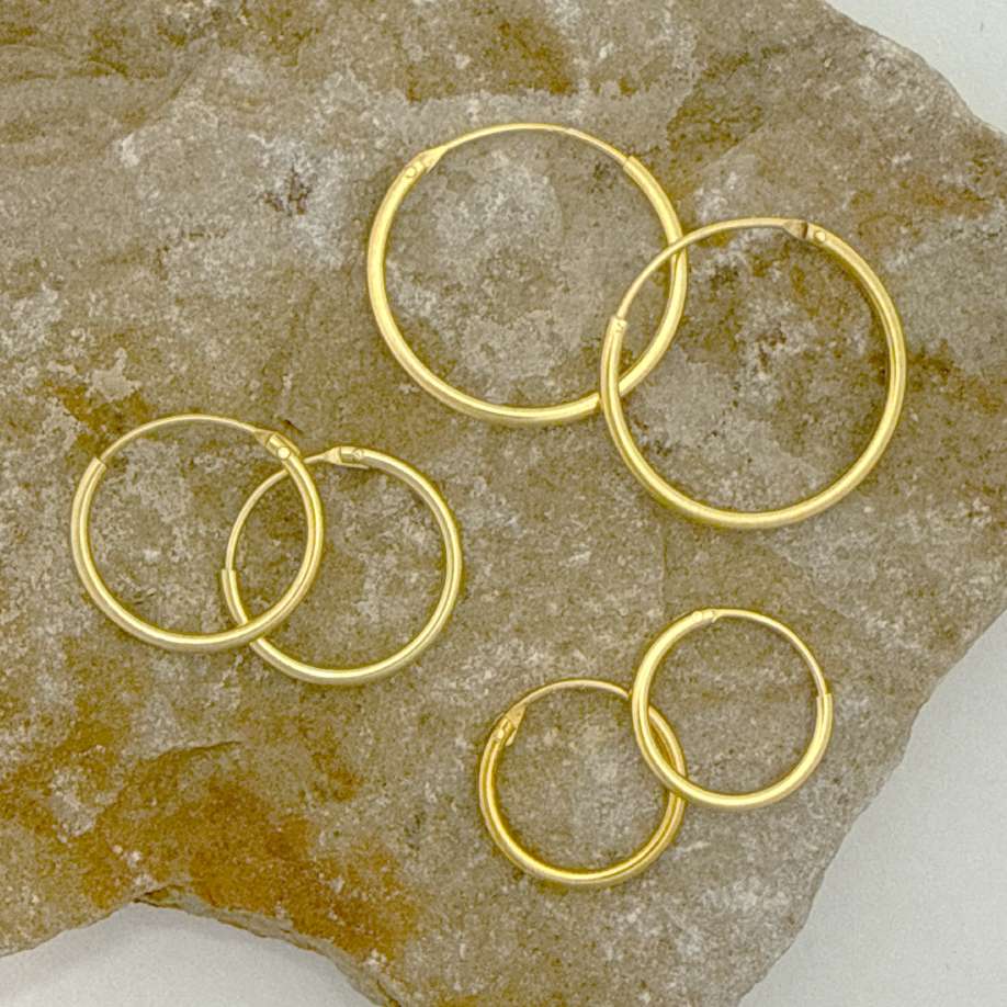 92177<br>earring 12mm endless hoop .925 GP - Image 4