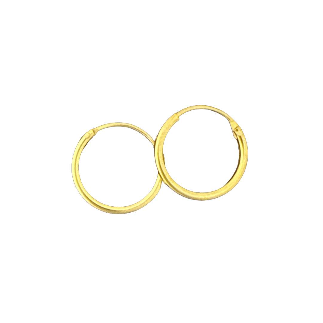 92177<br>earring 12mm endless hoop .925 GP - Image 1