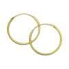 92179<br>earring 18mm endless hoop STERLING SILVER GOLD PLATED - Thumbnail Image 1