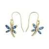 Close-Out-92286<br>earring dragonfly w/ blue CZ wings .925 RP - Thumbnail Image 1
