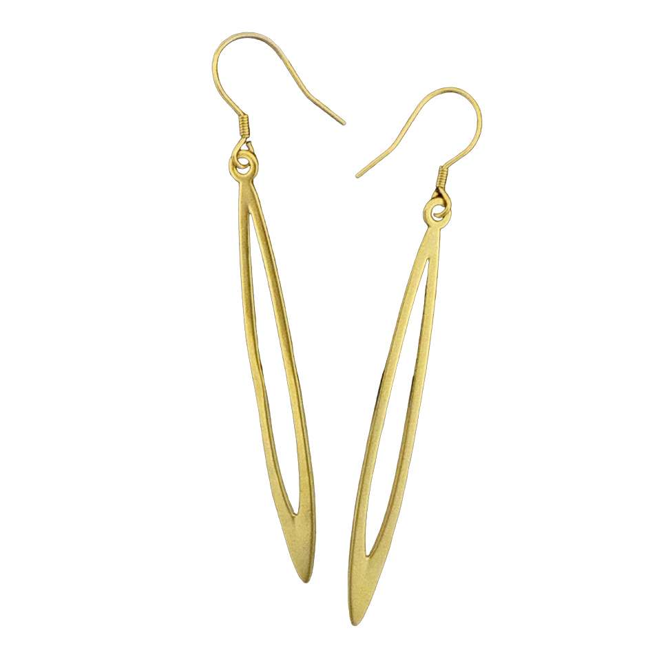 92294<br>earring sleek elongated dangle .925 GP - Image 2