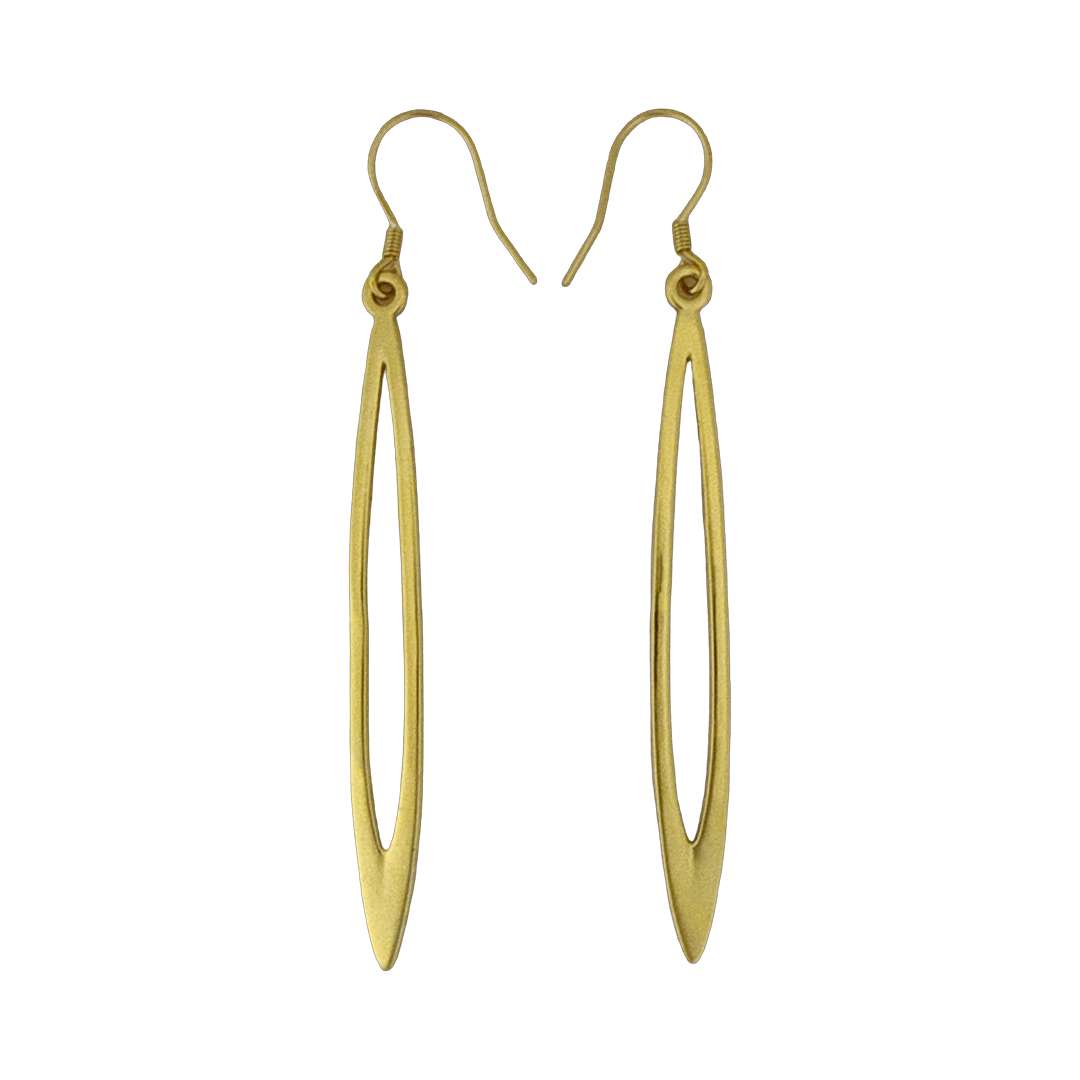 92294<br>earring sleek elongated dangle .925 GP - Image 1
