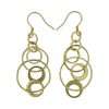 92295<br>earring dangle interlocked various sized hoops .925 GP - Thumbnail Image 1