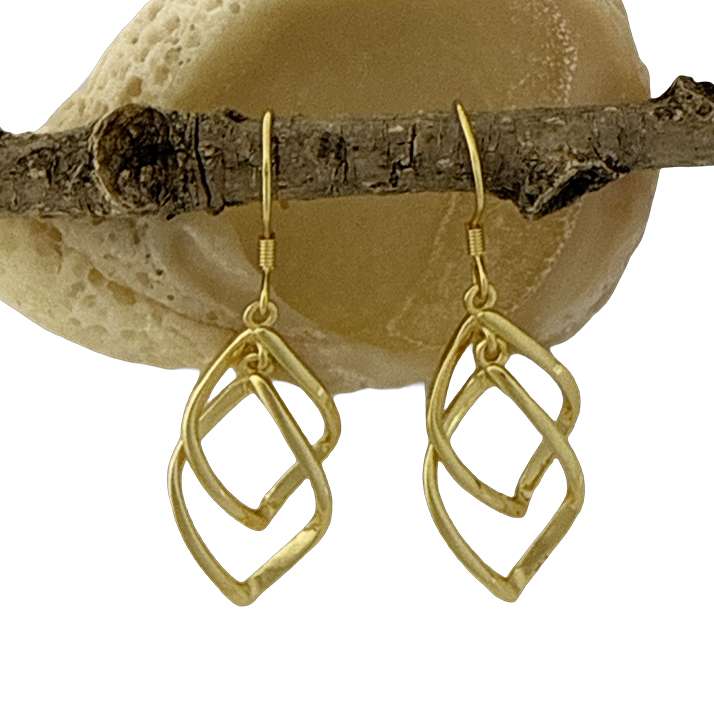 92297<br>earring double swirl 13x30 .925 GP - Image 2