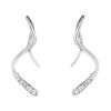 Close-Out-27308<br>earring twist on long wire w/ CZ's .925 RP - Thumbnail Image 1