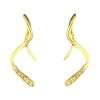 Close-Out-92291<br>earring twist on long wire w/ CZ's .925 GB - Thumbnail Image 1