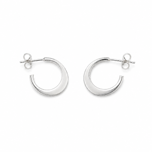 Fashion 22427-SP<br>ACOMO FASHION 15mm Hoop Earring - SILVER PLATED over brass w/ Sterling Silver post