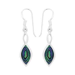 23890 <br> earring infinity teardrop ABALONE
