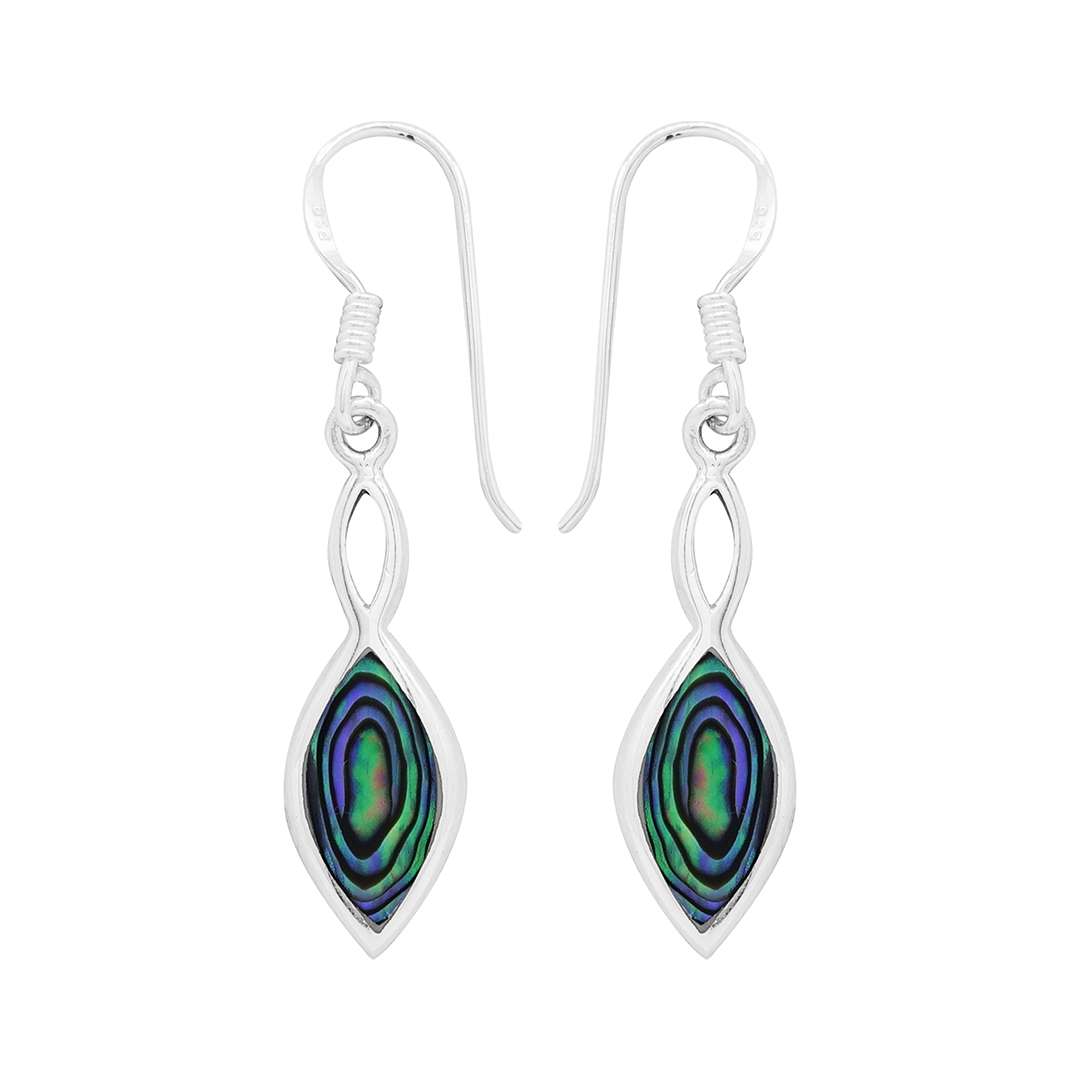 23890 <br> earring infinity teardrop ABALONE - Image 1