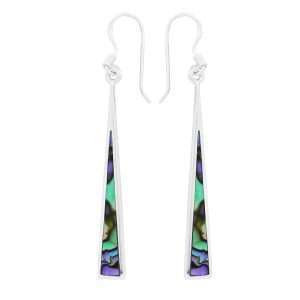 Close-Out-23891 <br> earring elongated triangle ABALONE
