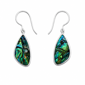 Fashion 23991-SP<br>ACOMO FASHION earring ABALONE triangle - SILVER PLATED over brass