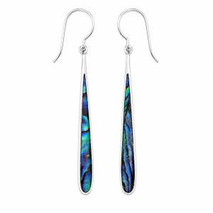 Fashion 24027-SP<br>ACOMO FASHION earring long drop ABALONE - SILVER PLATED over brass