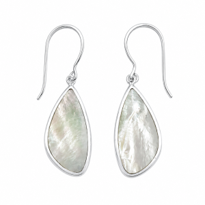 Fashion 24051-SP<br>ACOMO FASHION earring MOP triangle - SILVER PLATED over brass