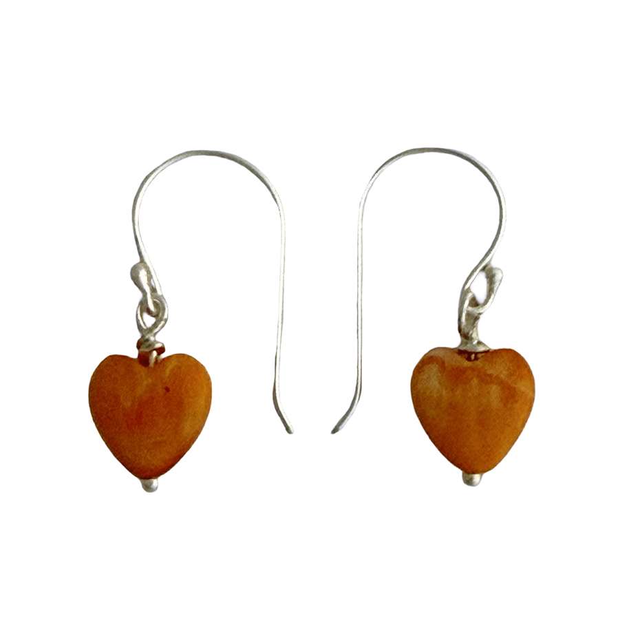 27412<br>earring SPINY OYSTER heart 8mm - Image 1