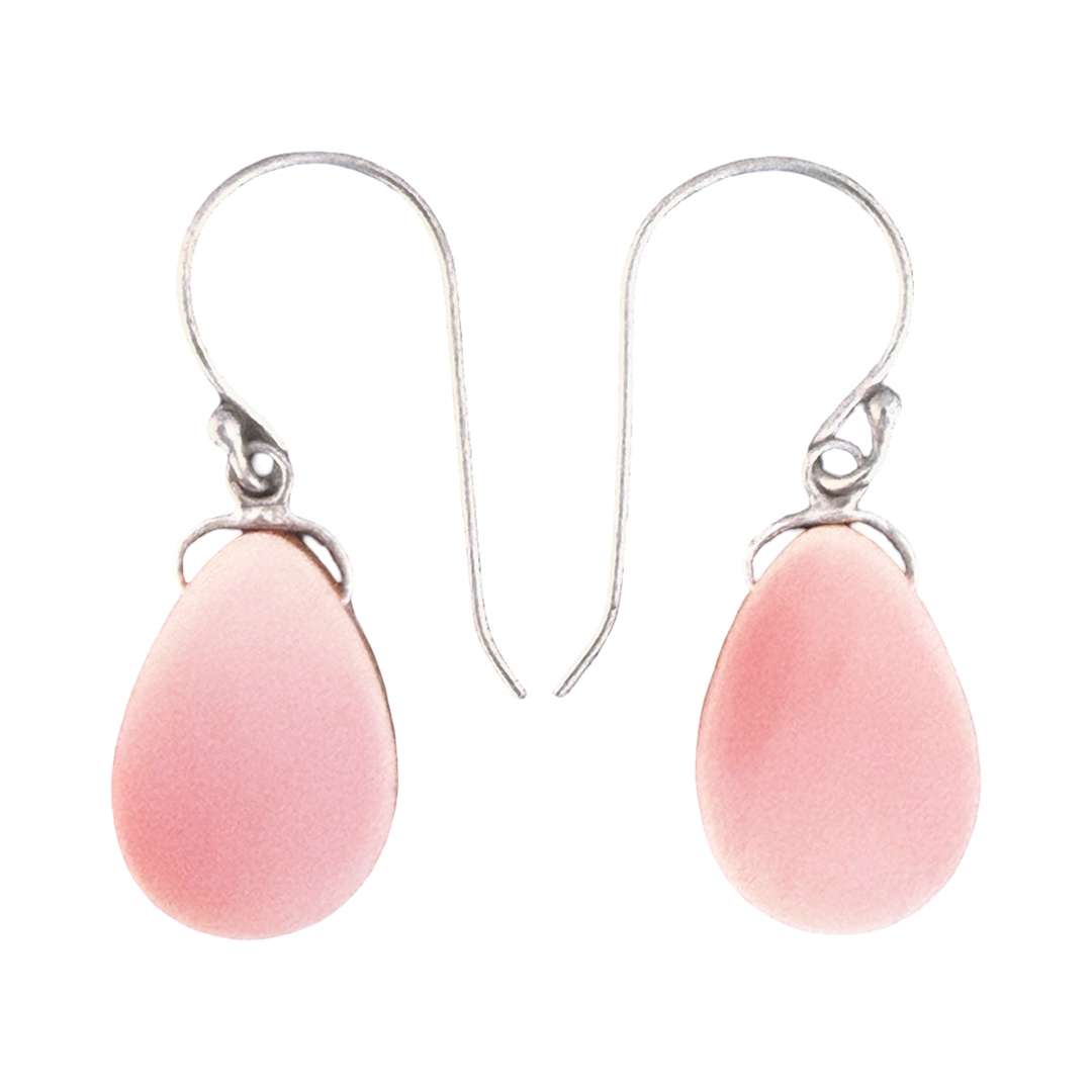 27415<br>earring pink CONCH teardrop bead 10x15 - Image 1