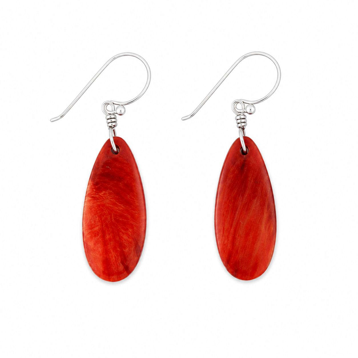 27423<br>earring SPINY OYSTER teardrop 10x23mm 925 - Image 1