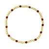 Fashion 404029<br>Fashion bracelet 3mm 18K goldplated brass beads w/ faceted crystal beads - set of 6 - garnet red - Thumbnail Image 1