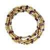 Fashion 404030<br>Fashion bracelet 3mm 18K goldplated brass w/faceted crystal beads -  set of 6 - dark purple - Thumbnail Image 2