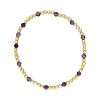 Fashion 404030<br>Fashion bracelet 3mm 18K goldplated brass w/faceted crystal beads -  set of 6 - dark purple - Thumbnail Image 1