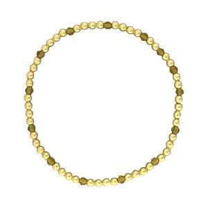 Fashion 404037<br>Fashion bracelet 3mm 18K gold plated brass w/faceted crystal beads - set of 6 -citrine
