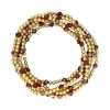 Fashion 404038<br>Fashion bracelet 3mm goldplated brass w/faceted colored beads -  set of 6 - ruby red - Thumbnail Image 2