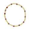 Fashion 404038<br>Fashion bracelet 3mm goldplated brass w/faceted colored beads -  set of 6 - ruby red - Thumbnail Image 1