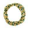 Fashion 404040<br>Fashion bracelet 3mm goldplated brass w/faceted colored beads - set of 6 - green - Thumbnail Image 2