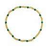Fashion 404040<br>Fashion bracelet 3mm goldplated brass w/faceted colored beads - set of 6 - green - Thumbnail Image 1