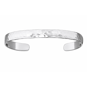 Fashion 41160-SP<br>ACOMO FASHION cuff hammered slightly domed - SILVER PLATED over brass