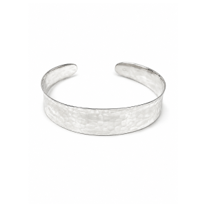 Fashion 43404-SP<br>ACOMO FASHION cuff concave hammered straight - SILVER PLATED over brass