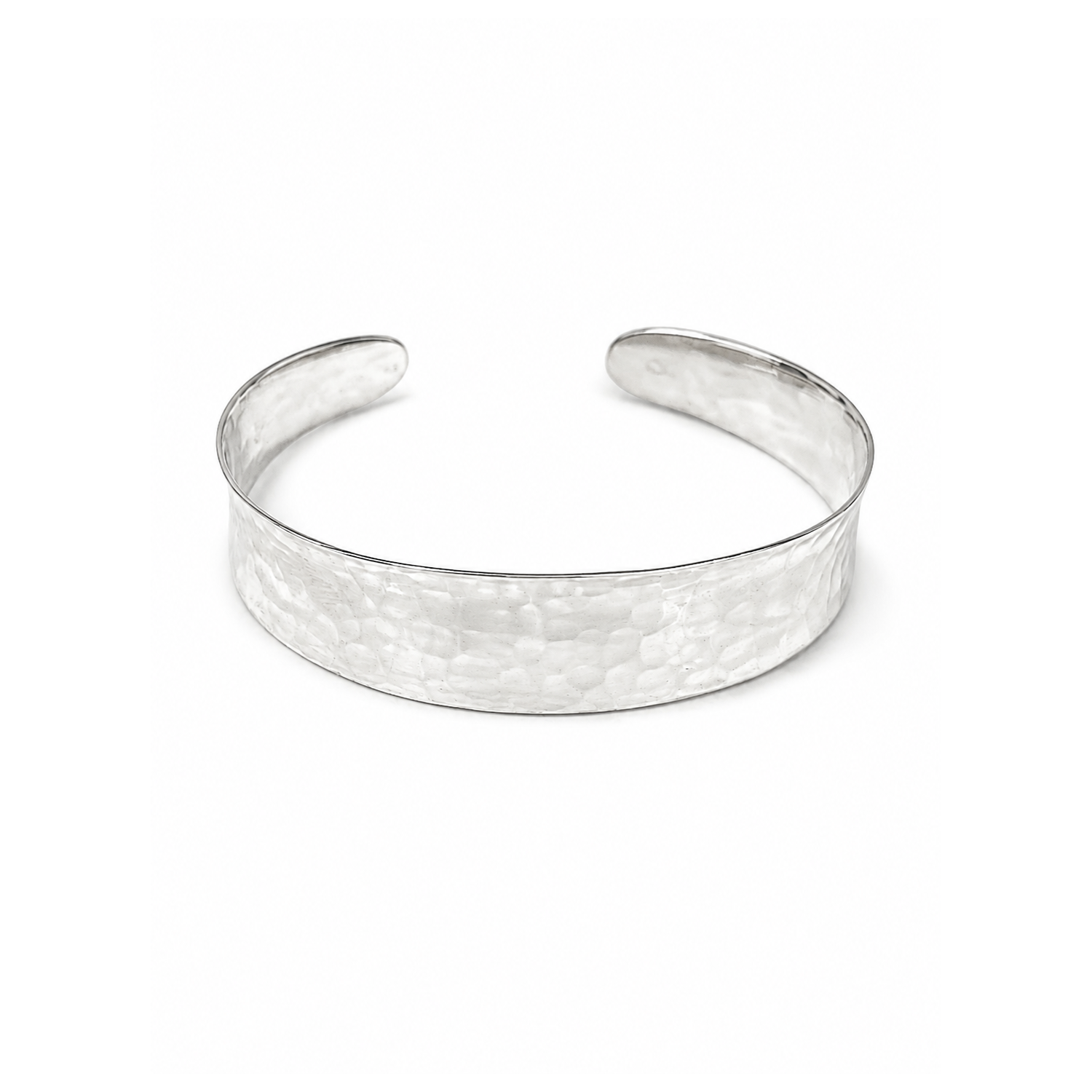 Fashion 43404-SP<br>ACOMO FASHION cuff concave hammered straight - SILVER PLATED over brass - Image 1