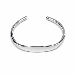 Fashion 43484-SP<br>ACOMO FASHION cuff tapered thin plain - SILVER PLATED over brass