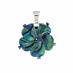 67403<br>pendant ABALONE flower 30mm 925