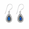 Fashion 82311-SP<br>LUNA FASHION earring teardrop gemstone in dot design teardrop - SILVER PLATED over brass - Thumbnail Image 5