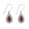 Fashion 82311-SP<br>LUNA FASHION earring teardrop gemstone in dot design teardrop - SILVER PLATED over brass - Thumbnail Image 1