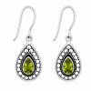 Fashion 82311-SP<br>LUNA FASHION earring teardrop gemstone in dot design teardrop - SILVER PLATED over brass - Thumbnail Image 2