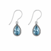 Fashion 82314-SP<br>LUNA FASHION earring teardrop gemstone in wire rope w/ leverback - SILVER PLATED over brass - Thumbnail Image 3