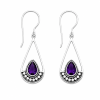 Fashion 82317-SP<br>LUNA FASHION earring gemstone in balinese pendulum - SILVER PLATED over brass - Thumbnail Image 6