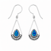 Fashion 82317-SP<br>LUNA FASHION earring gemstone in balinese pendulum - SILVER PLATED over brass - Thumbnail Image 5