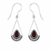 Fashion 82317-SP<br>LUNA FASHION earring gemstone in balinese pendulum - SILVER PLATED over brass - Thumbnail Image 2