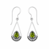 Fashion 82317-SP<br>LUNA FASHION earring gemstone in balinese pendulum - SILVER PLATED over brass - Thumbnail Image 1